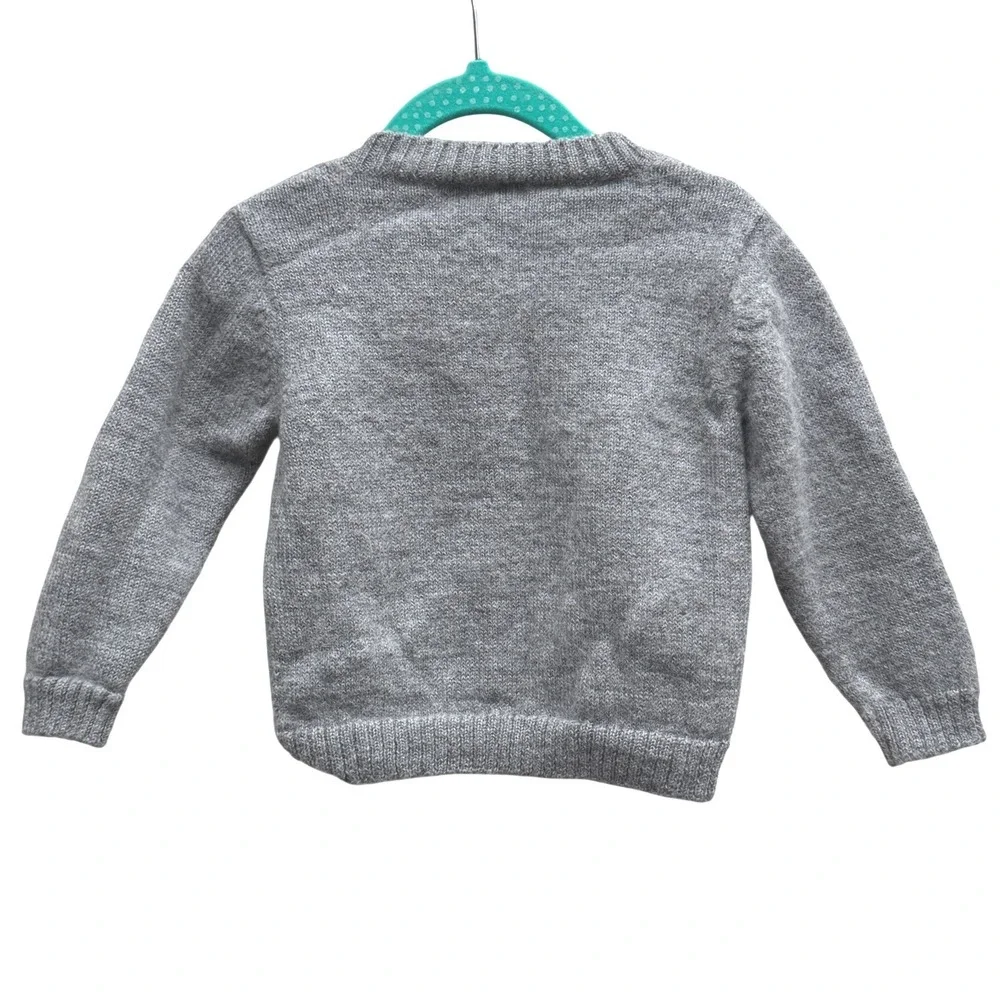 Anntarah Alpaca Paco Sweater Shoulder Button Gray Knit Size 4 Kids